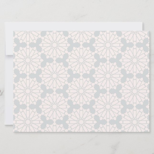 Elegant Islamic Art Design Save The Date (Front)