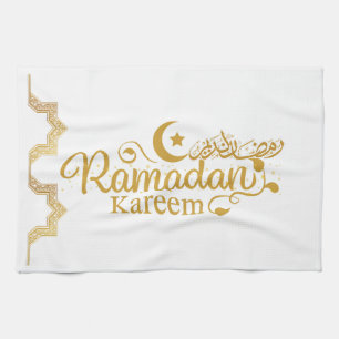 Elegant Islamic Calligraphy Ramadan Decor Kitchen Towel
