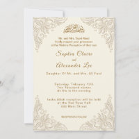 Elegant Islamic Nikkah Wedding Invitation Card