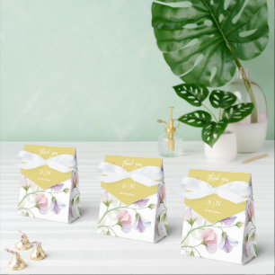 Elegant Island Citrus & Dewy Sweet Pea Wedding Favor Box