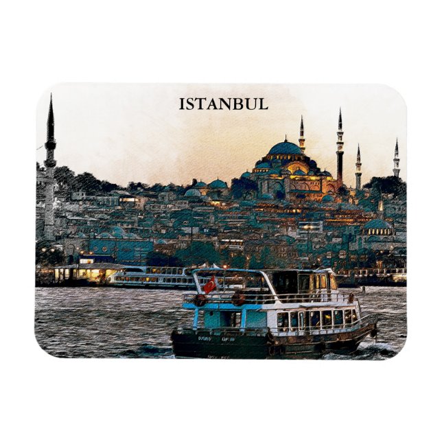 Elegant Istanbul Turkey Hagia Sophia Architecture  Magnet (Horizontal)