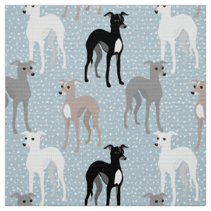Elegant Italian Greyhound Mid-Century Modern Fabric