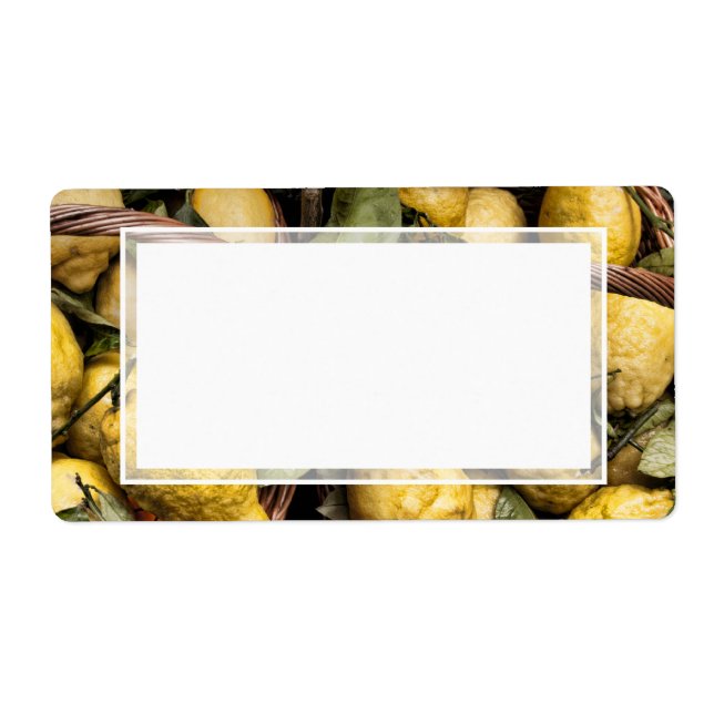 Elegant Italian Lemon Basket Amalfi Coast Lemons (Front)