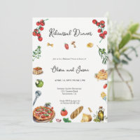 Elegant Italian Rehearsal Dinner Invitation