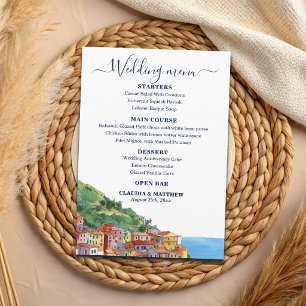 Elegant Italian Riviera Wedding Menu