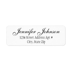Elegant Italic Script Return Address Envelope