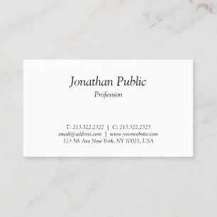 Elegant Italic Text Design Professional Simple Business Card