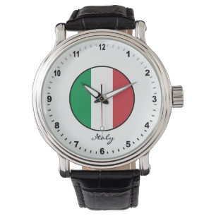 Elegant Italy Watch & Italian Flag / Rome