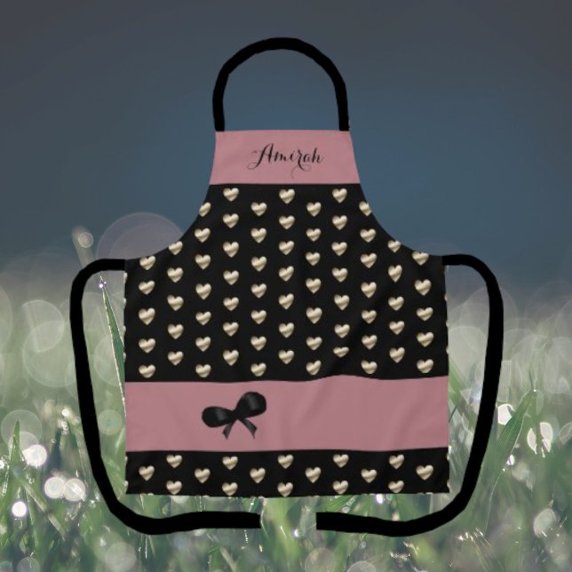 Elegant "It's All About Gold Hearts" Apron (Creator Uploaded)