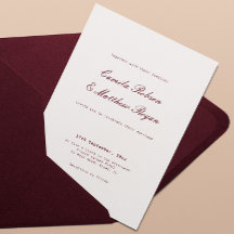 Elegant Ivory and Burgundy Wedding