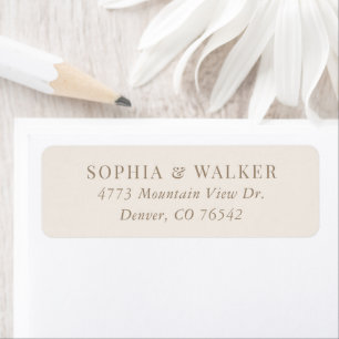 Elegant Ivory and Gold Wedding Return Address