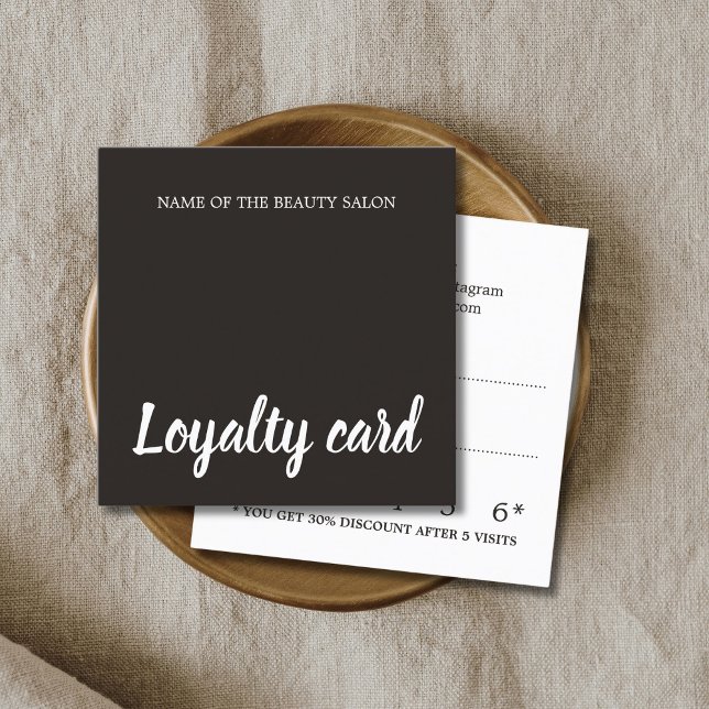 Elegant Ivory Black White Beauty Loyalty Card (Creator Uploaded)