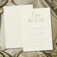 Elegant Ivory Cream Minimalist Wedding