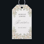 elegant ivory floral bridal shower gift tags<br><div class="desc">Our "ivory floral" collection features beautiful gentle ivory garden floral paired with elegant script for all your occasions. You can choose between different backgrounds of your choice. Please visit our store for more items from this collection.</div>
