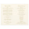 Elegant Ivory Gold Vintage Glamour Wedding Program
