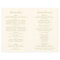 Elegant Ivory Gold Vintage Glamour Wedding Program