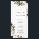Elegant Ivory Magnolia Floral Greenery Wedding Program<br><div class="desc">Personalize this elegant timeless wedding program with your own wording easily and quickly,  simply press the customise it button to further re-arrange and format the style and placement of the text.  Double sided. The Happy Cat Studio</div>
