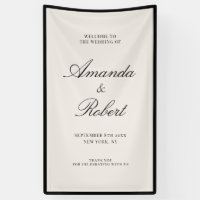 Elegant Ivory Old Money Wedding Welcome
