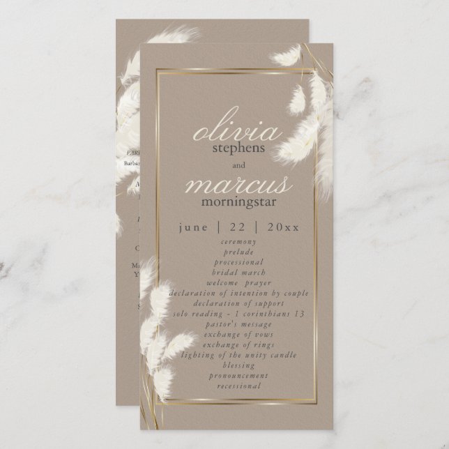 Elegant Ivory Pampas Grass Abby1 (Front/Back)