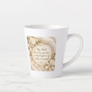 Elegant Ivory Rose Parents Dua Inspirational  Latte Mug