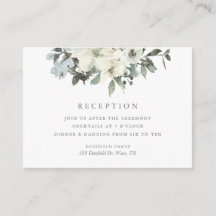 Elegant Ivory Sage Floral Wedding Reception