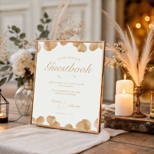 Elegant Ivory & Terracotta Wedding Guestbook Print