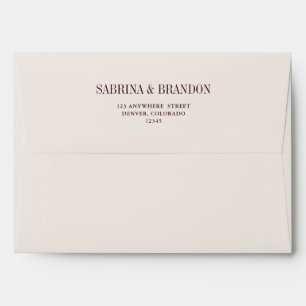 Elegant Ivory Wedding Envelope Return Address
