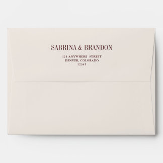 Elegant Ivory Wedding Envelope Return Address
