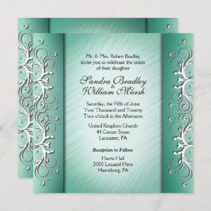 Elegant Jade Wedding Invitation
