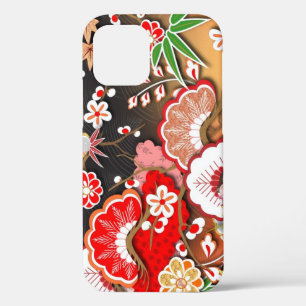 Elegant Japanese Autumn Kimono iPhone 12 Case