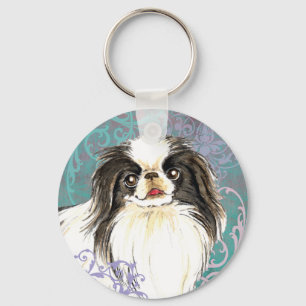 Elegant Japanese Chin Keychain