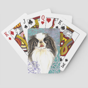 Elegant Japanese Chin Playing Cards