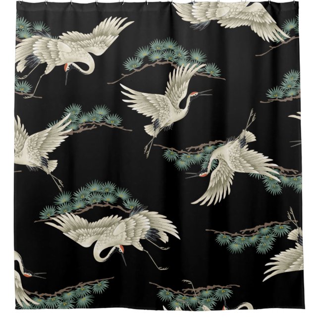 Elegant Japanese crane: artistic depiction. (Front)