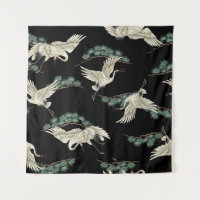 Elegant Japanese crane: artistic depiction.