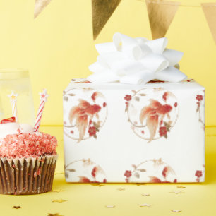 Elegant JAPANESE Goldfish Wrapping Paper