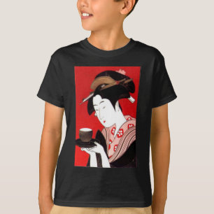 Elegant Japanese Lady Tea Serving Ceremony Art  T-Shirt
