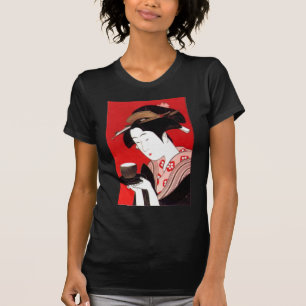 Elegant Japanese Lady Tea Serving Ceremony Art T-Shirt