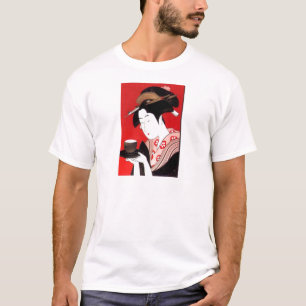 Elegant Japanese Lady Tea Serving Ceremony Art  T-Shirt