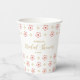 Elegant Japanese Plum Blossom Paper Cups