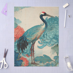 Elegant Japanese Themed Decoupage Crafting Tissue Paper
