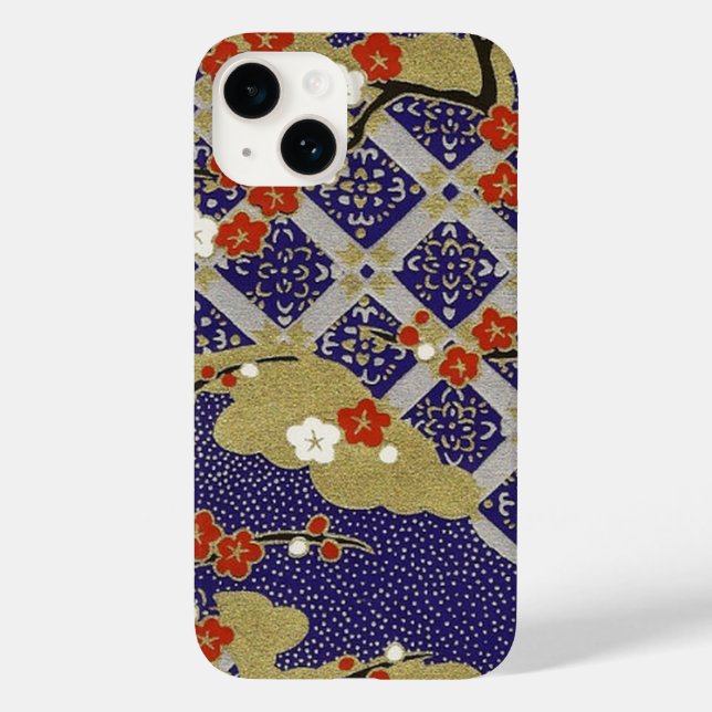 Elegant Japanese Washi Origami Cherry Blossoms Case-Mate iPhone Case (Back)