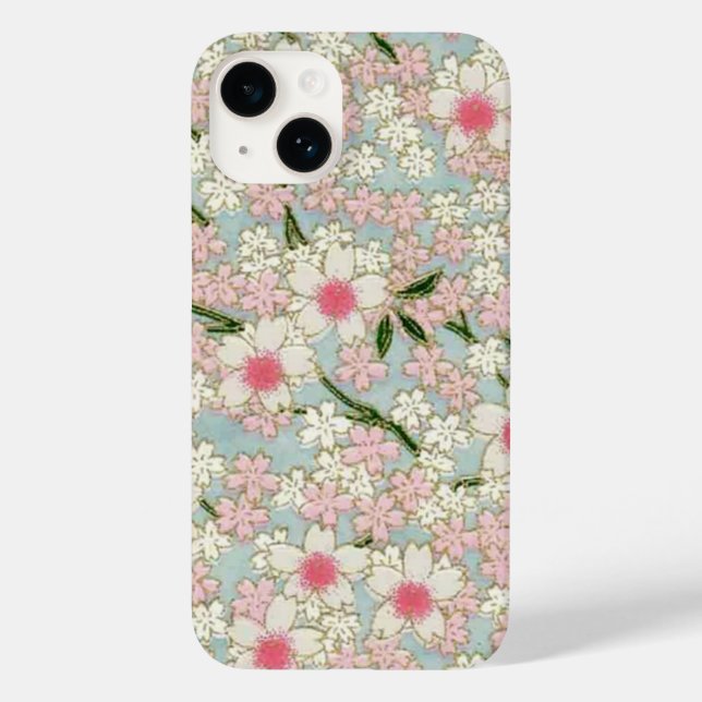 Elegant Japanese Washi Origami Cherry Blossoms Case-Mate iPhone Case (Back)