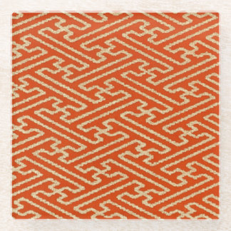 Elegant Japanese Washi Origami Geometric Glass Coaster