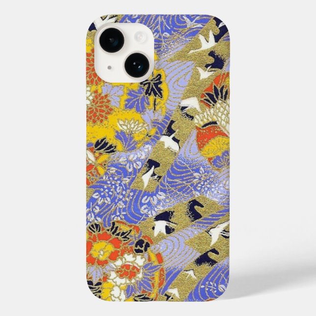 Elegant Japanese Washi Origami Lucky Cranes Case-Mate iPhone Case (Back)
