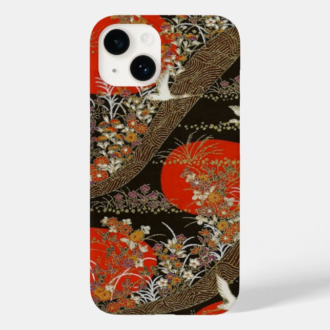 Elegant Japanese Washi Origami Lucky Cranes Case-Mate iPhone Case (Back)