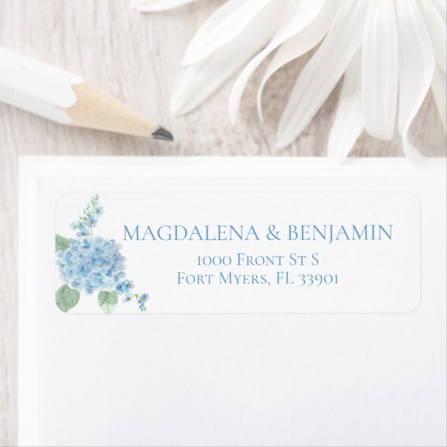 Elégant Jardin Victorien Blue Hydrangea Mariage (En situation)