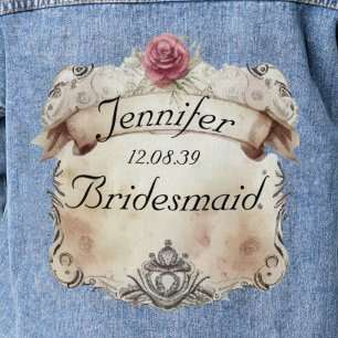 Élégant Jean Bleu Floral Personnalisé Demoiselles 