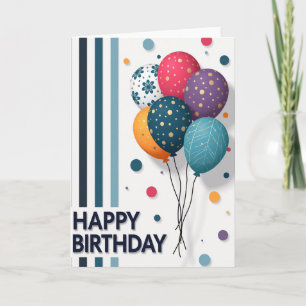 Elegant Jewel Spheres Birthday Card
