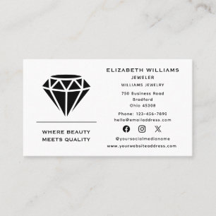 Elegant Jeweller Jewellery Designer Jewellery Diam Business Card