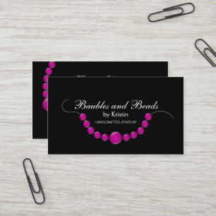 Elegant Jewellery and Beads Business Card